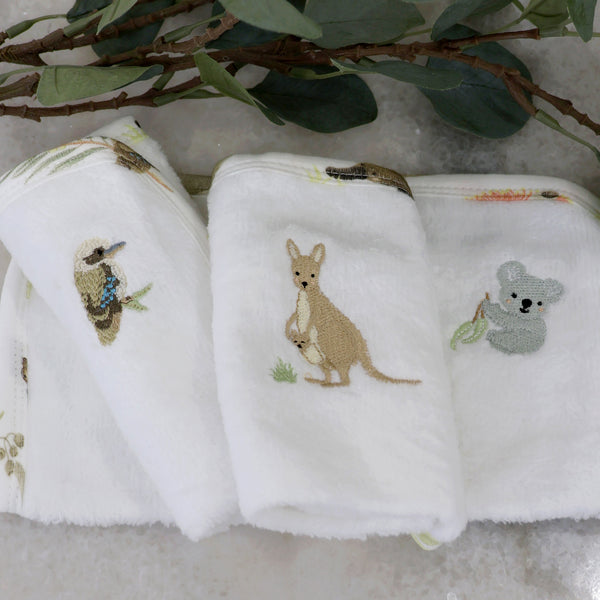 Aussie Animals 3pk Wash Cloths