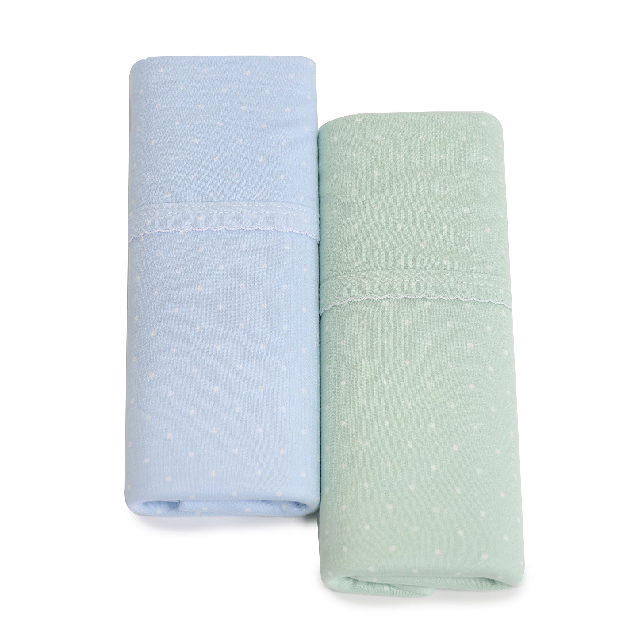 Confetti 2pk Jersey Swaddle Wrap Blue/Sage