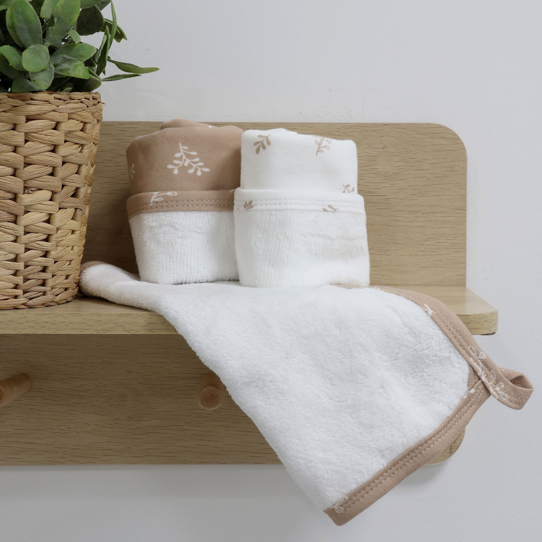 Organic Cotton 3pk Wash Cloths - Chestnut