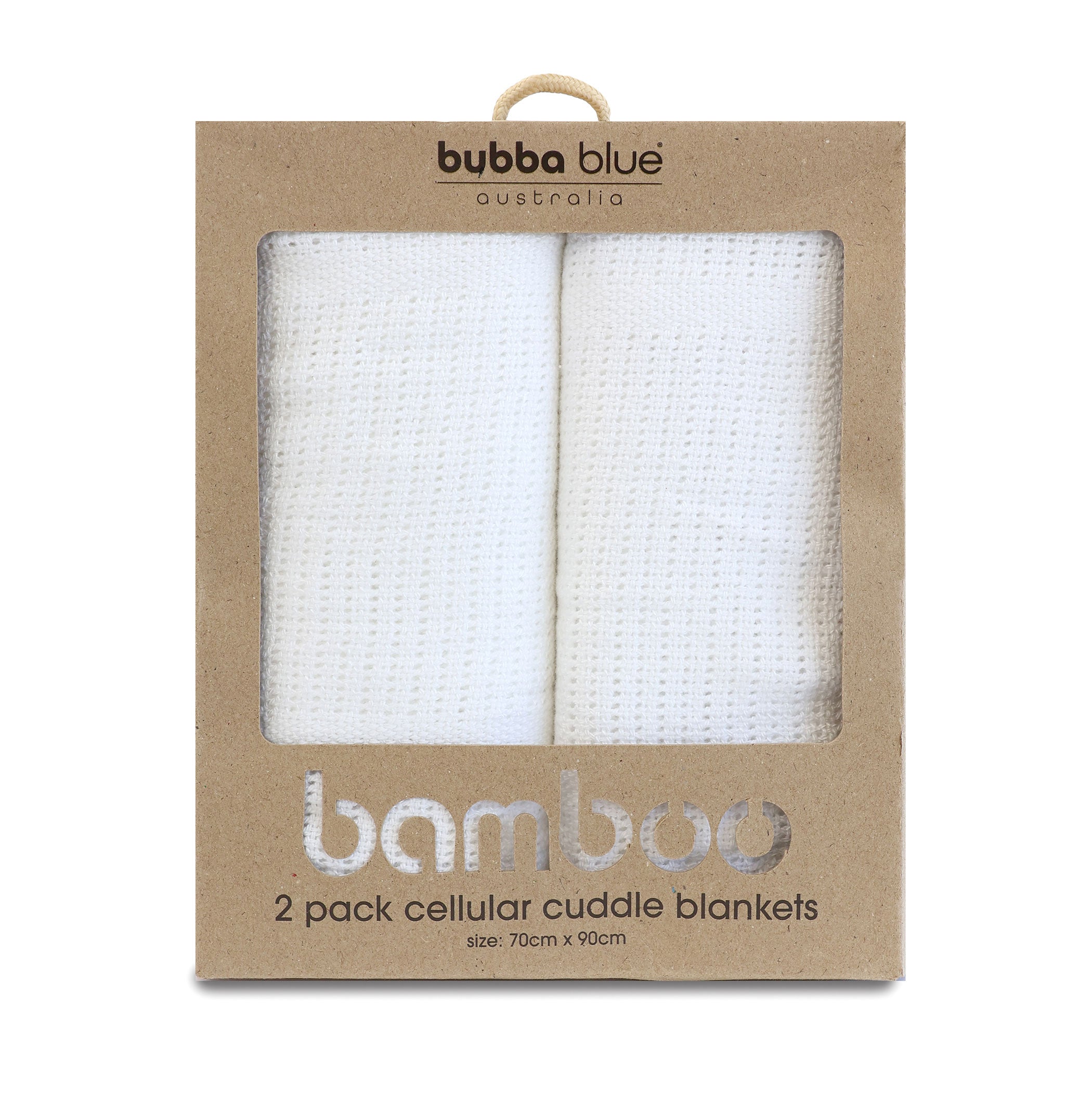 Bamboo White 2pk Cellular Blankets