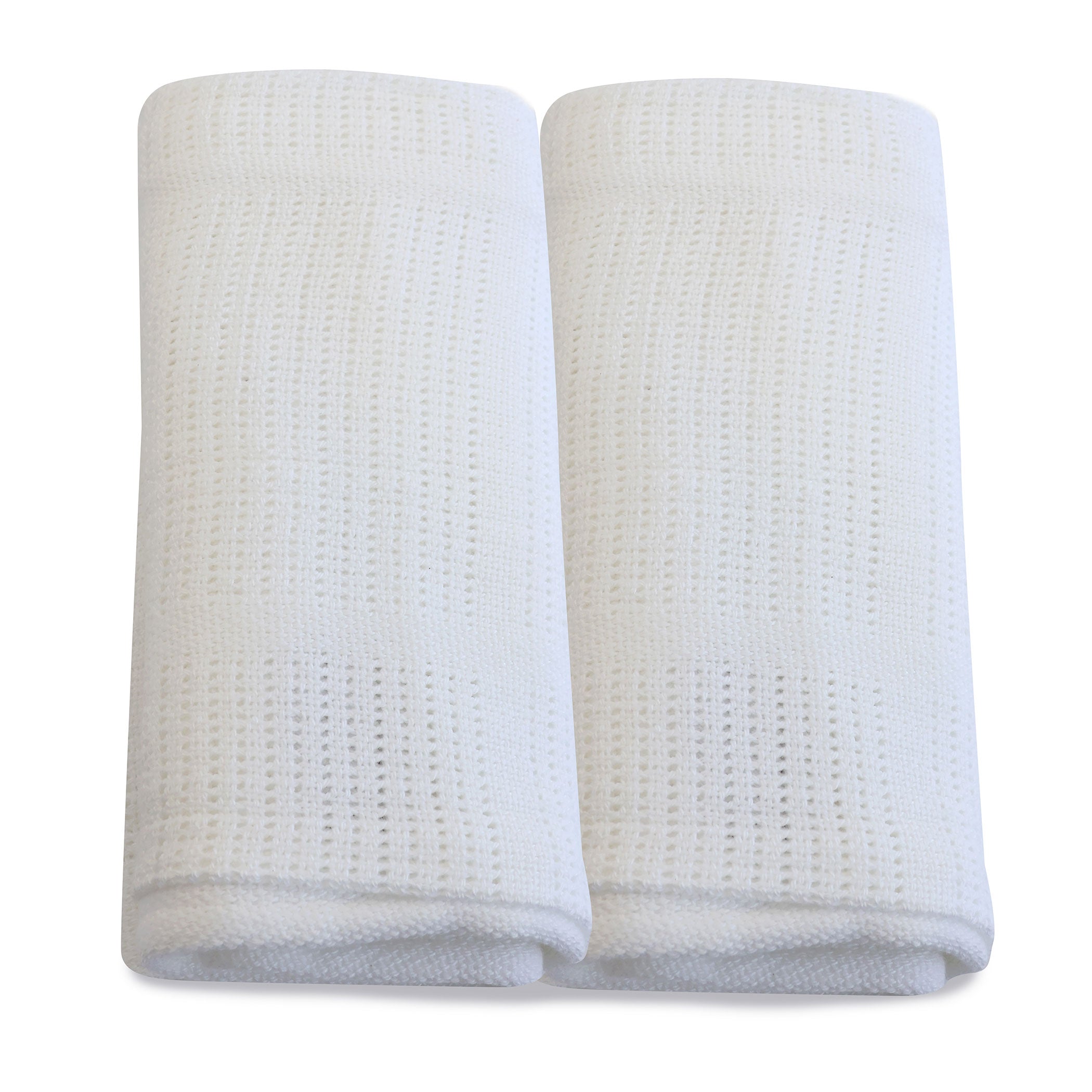 Bamboo White 2pk Cellular Blankets