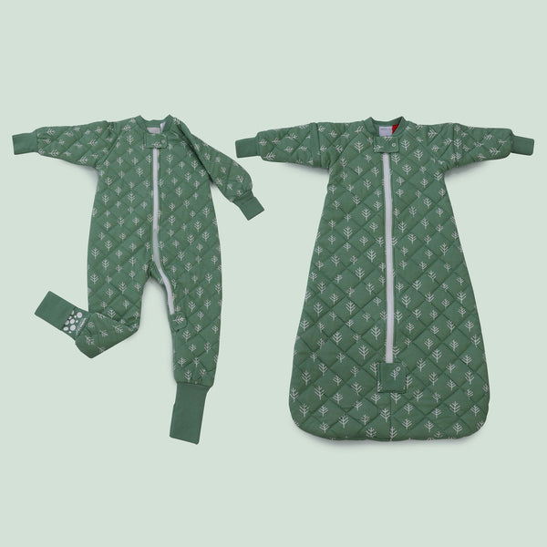 Nordic 2.5 TOG Sleep Suit & 3.5 TOG Convertible Sleep Bag Bundle - Forest