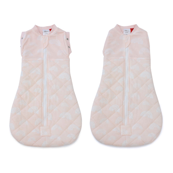 2x Nordic 2.5 TOG Swaddle Sleep Bags Bundle (0-3M and 3-9M)