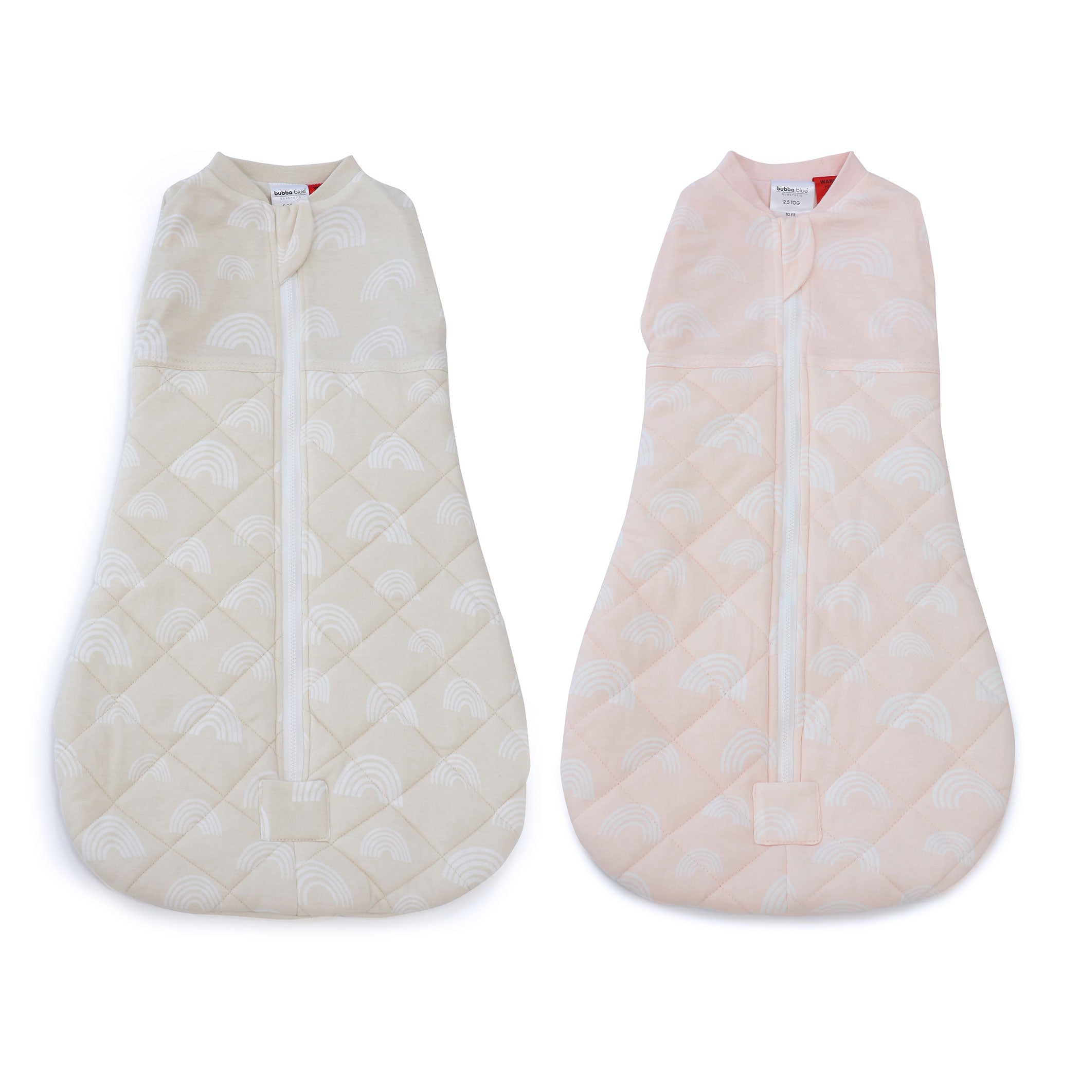 2x Nordic 2.5 TOG Swaddle Sleep Bags Bundle (0-3M and 3-9M)