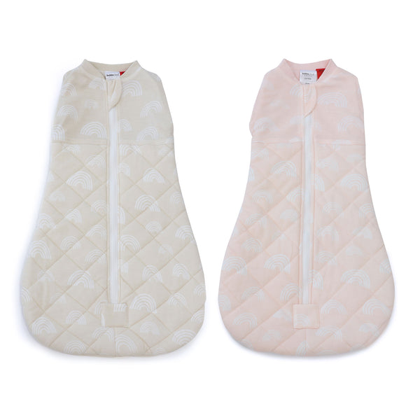 2x Nordic 2.5 TOG Swaddle Sleep Bags Bundle (0-3M and 3-9M)