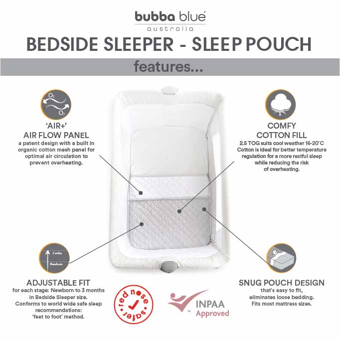 Nordic 2.5 TOG Sleep Pouch Co Sleeper/Bedside Sleeper - Sand