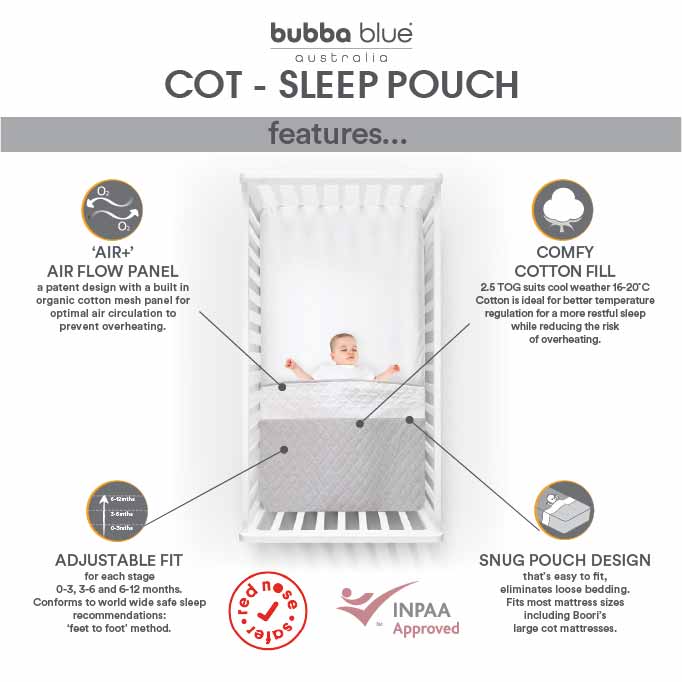 Nordic 2.5 TOG Sleep Pouch Standard Cot - Rose