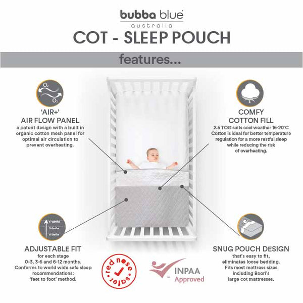 Nordic 2.5 TOG Sleep Pouch Standard Cot - Sand