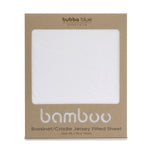 Bamboo White Jersey Bassinet / Cradle Fitted Sheet - Bubba Blue Australia