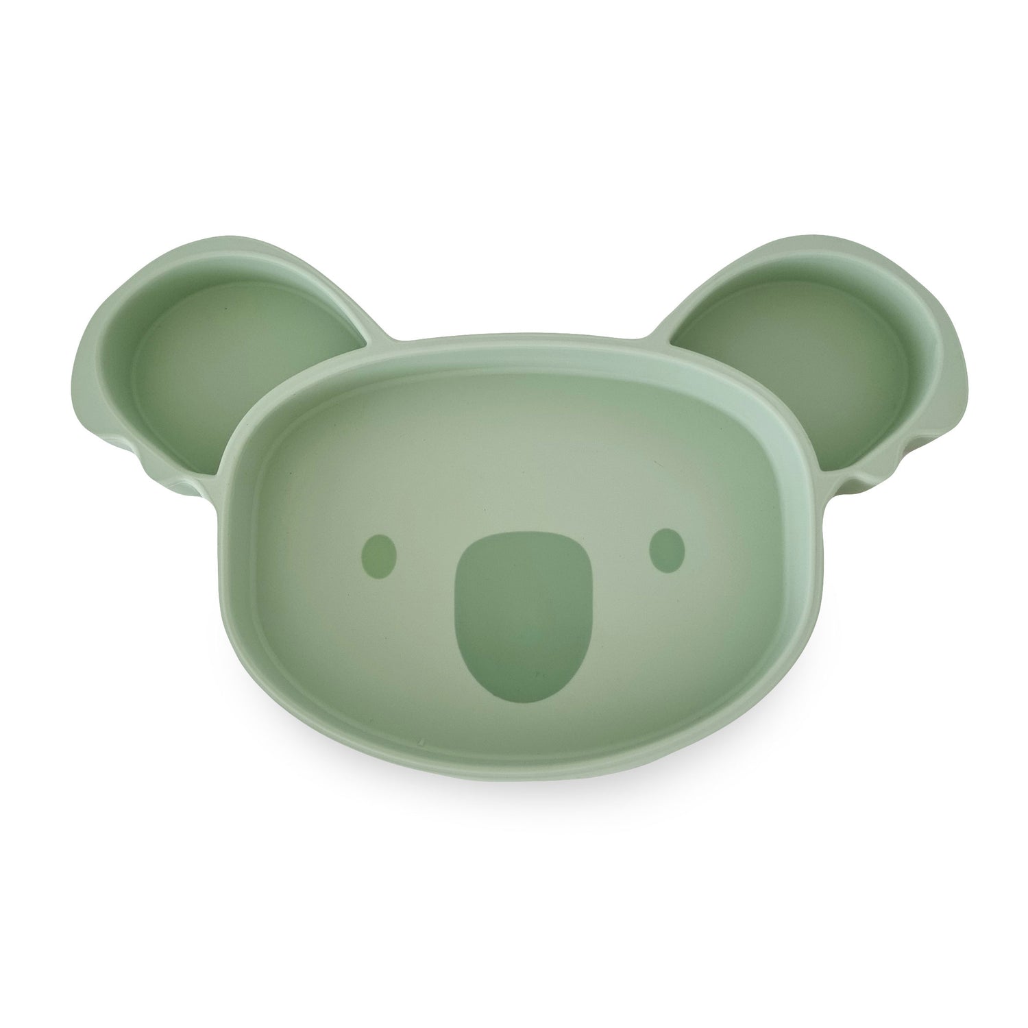 Plum Silicone Suction Koala Plate - Olive