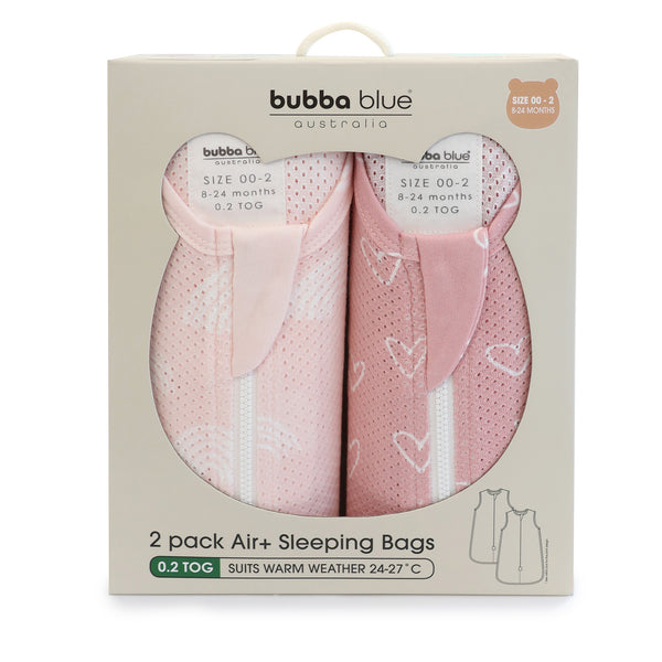 Nordic 0.2 TOG 2pk Air+ Sleep Bags Berry/Rose