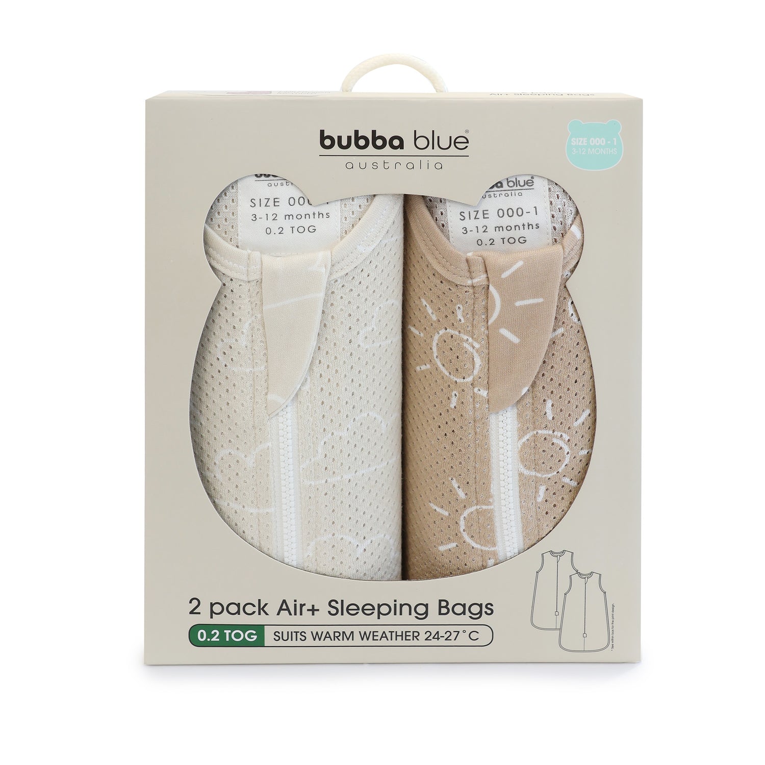 Nordic 0.2 TOG 2pk Air+ Sleep Bags Sand/Chestnut
