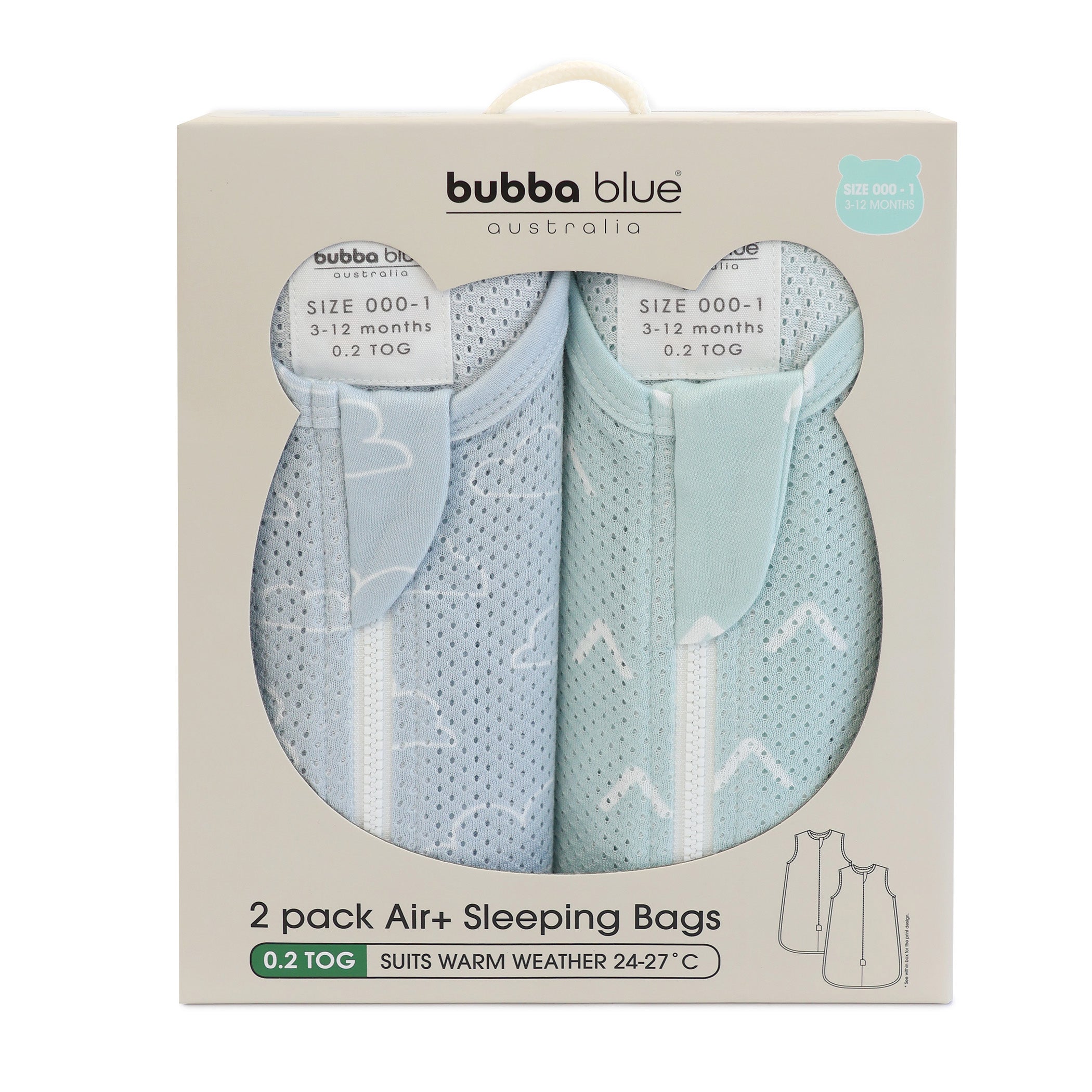 Nordic 0.2 TOG 2pk Air+ Sleep Bags Sky/Mint