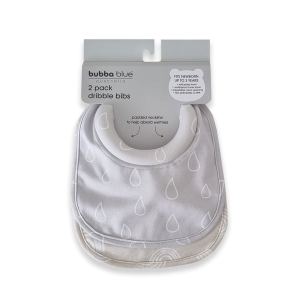 Nordic 2pk Dribble Bibs Grey/Sand