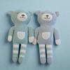 Nordic 2pk Knit Baby Rattles Dusty Sky/Mint Bear