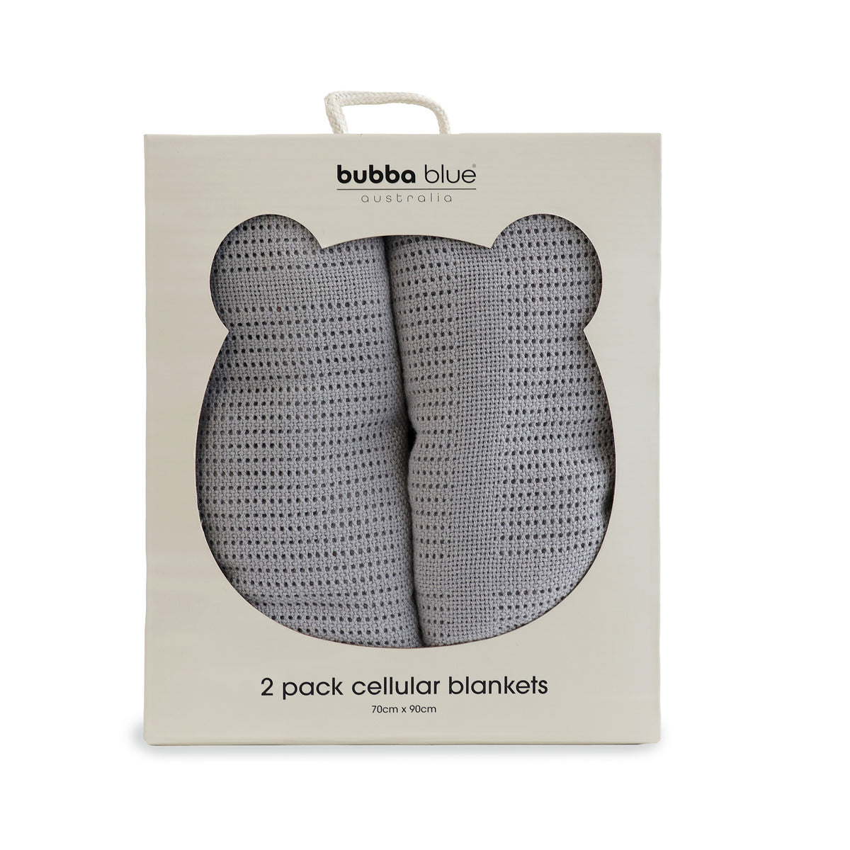 Nordic 2pk Cellular Blanket Grey/Grey