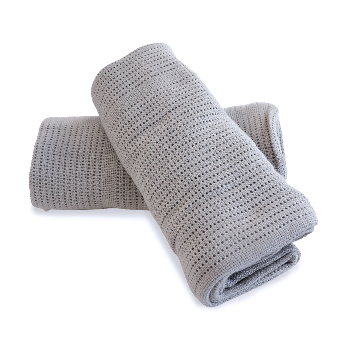 Nordic 2pk Cellular Blanket Grey/Grey