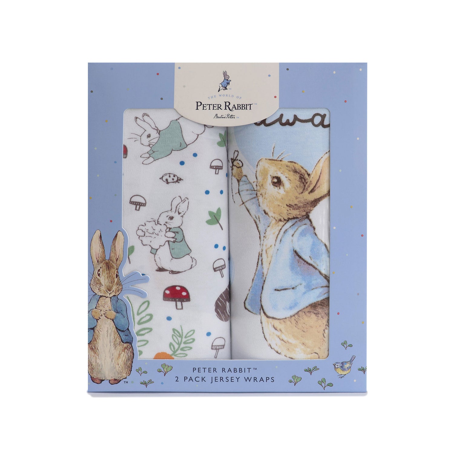 Peter Rabbit 'New Adventure' 2pk Jersey Wraps - Blue