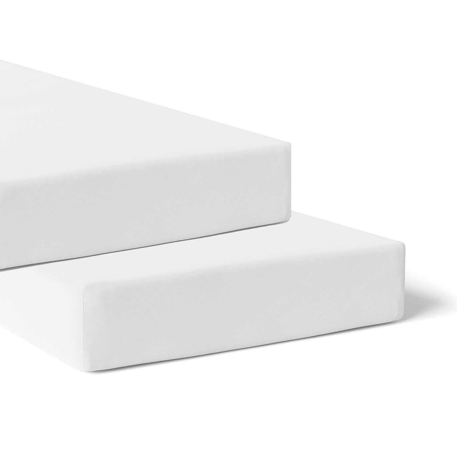 Bamboo White 2pk Cot Jersey Fitted Sheets