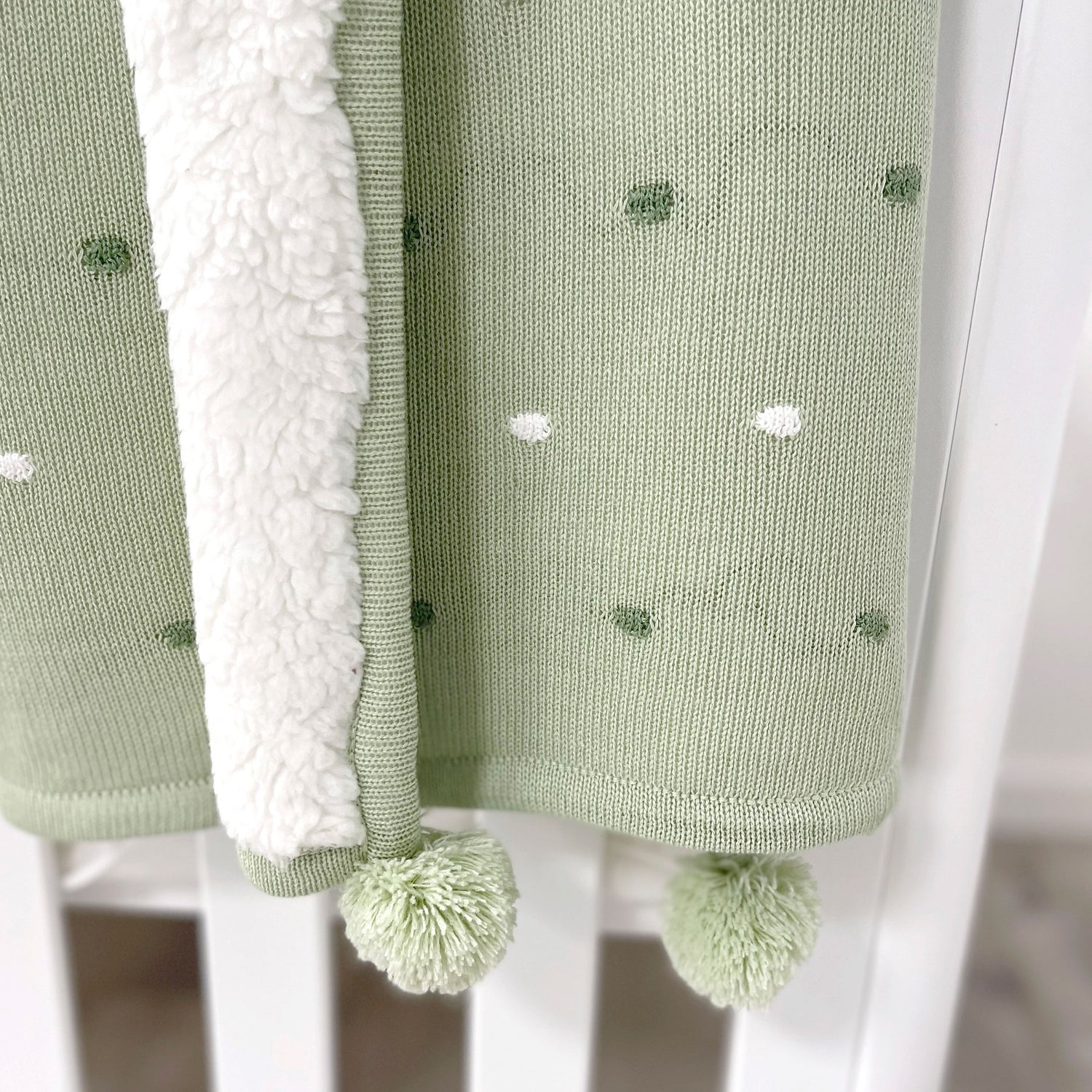 Confetti Knit Blanket - Olive