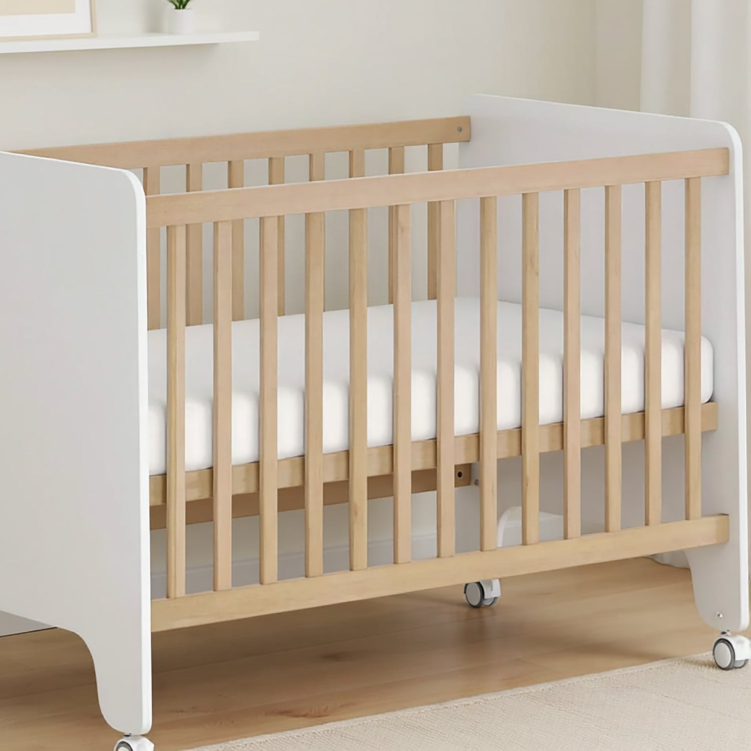 Bamboo White 2pk Compact Cot Jersey Fitted Sheets