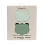 Bubba Sundae 2pk Waterproof Change Pad Covers - Greentea - Bubba Blue Australia