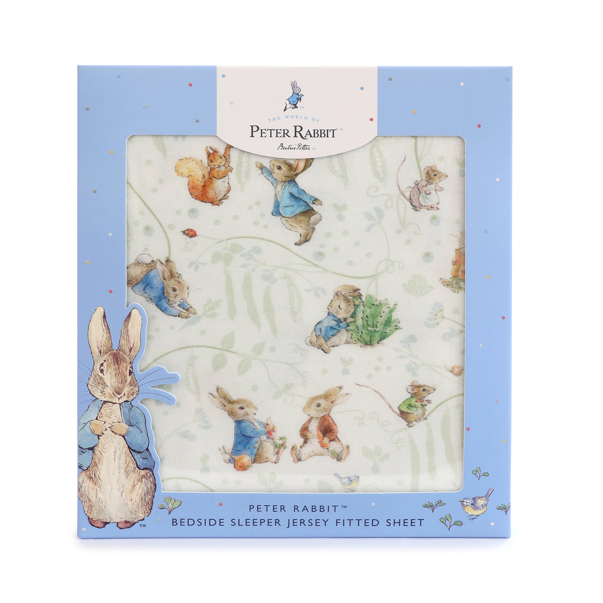 Peter Rabbit & Benjamin Bunny Co Sleeper/Bedside Sleeper Fitted Sheet ...