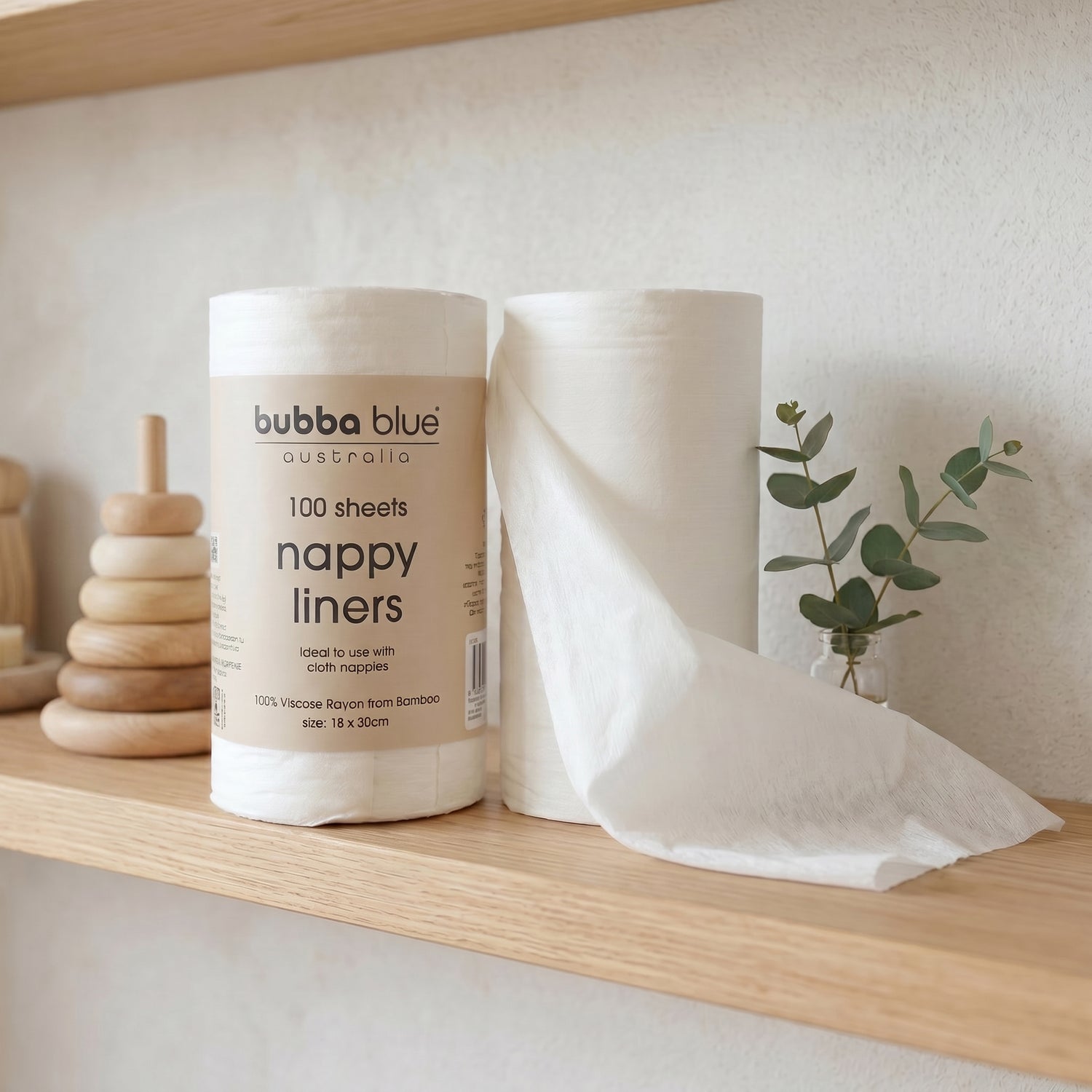 2x Bamboo White 100 Sheets Bamboo Nappy Liners Bundle