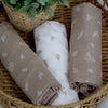 Organic Cotton 3pk Muslin Swaddle Wraps - Chestnut