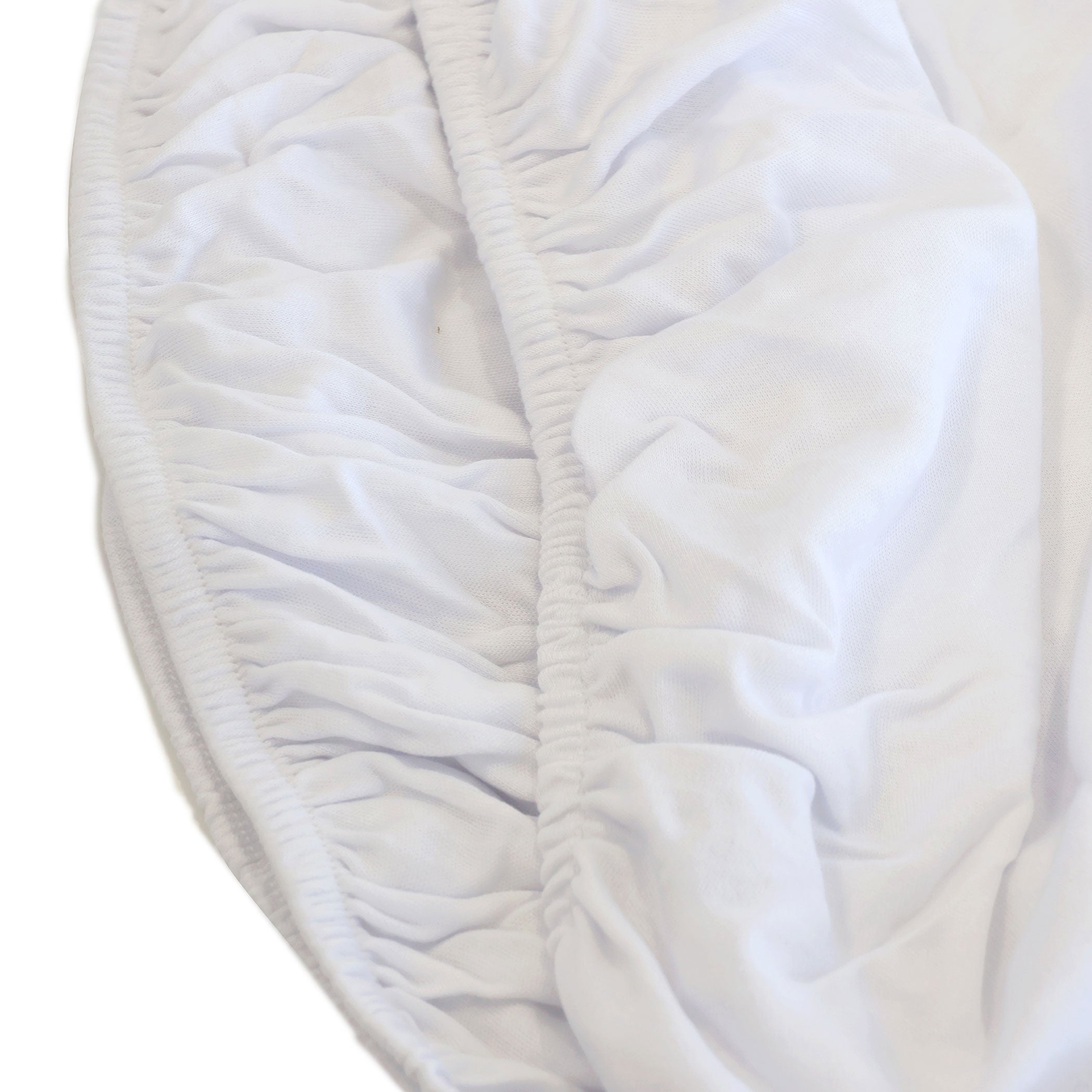 Bamboo White 2pk Moses Basket Jersey Fitted Sheets