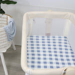 Sundae 2pk Jersey Co Sleeper/Bedside Sleeper Fitted Sheets - Blueberry - Bubba Blue Australia