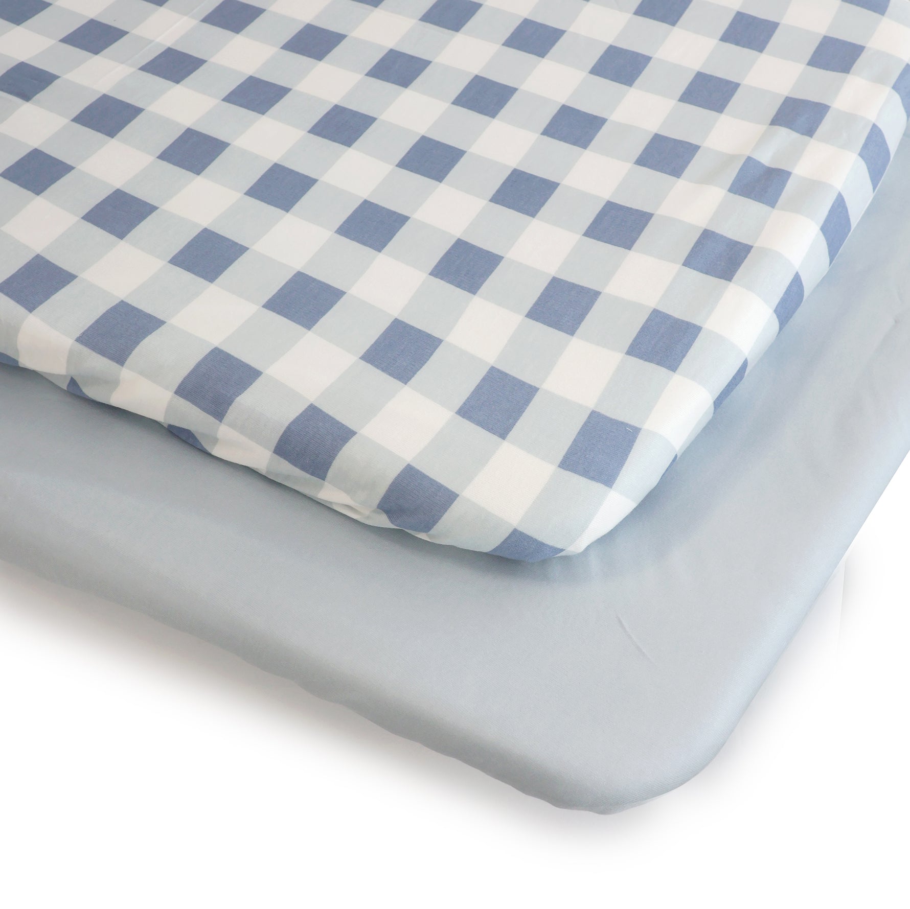 Sundae 2pk Jersey Co Sleeper/Bedside Sleeper Fitted Sheets - Blueberry - Bubba Blue Australia