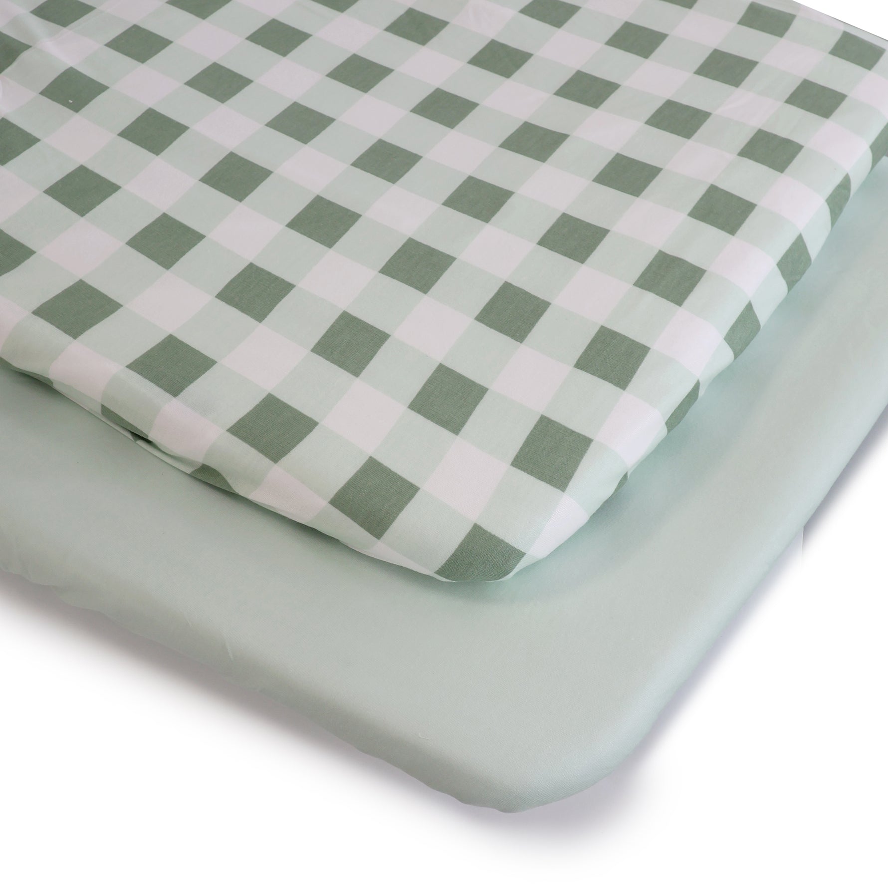 Bubba Sundae 2pk Jersey Co Sleeper/Bedside Sleeper Fitted Sheets - Greentea - Bubba Blue Australia