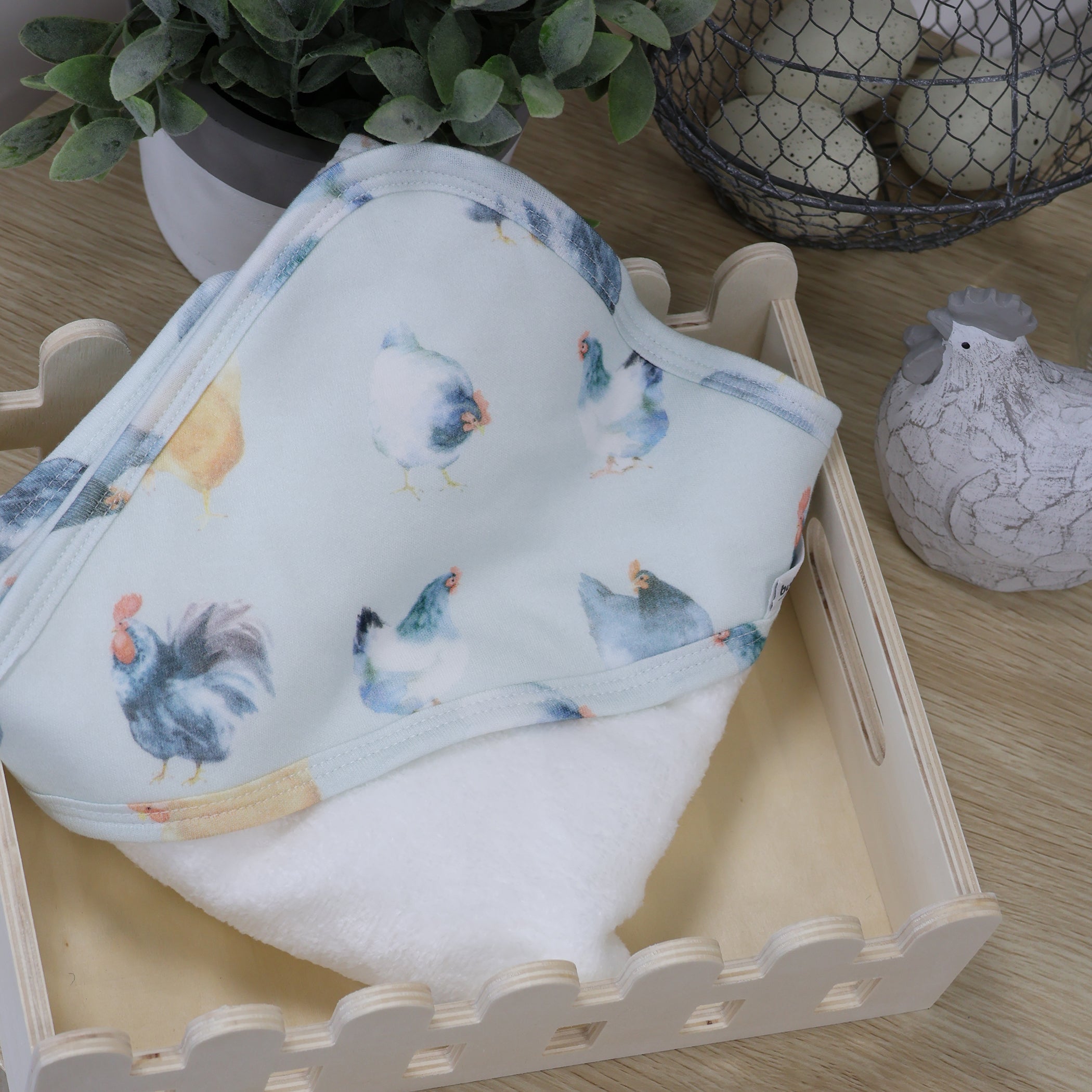 Little Rooster Hooded Towel