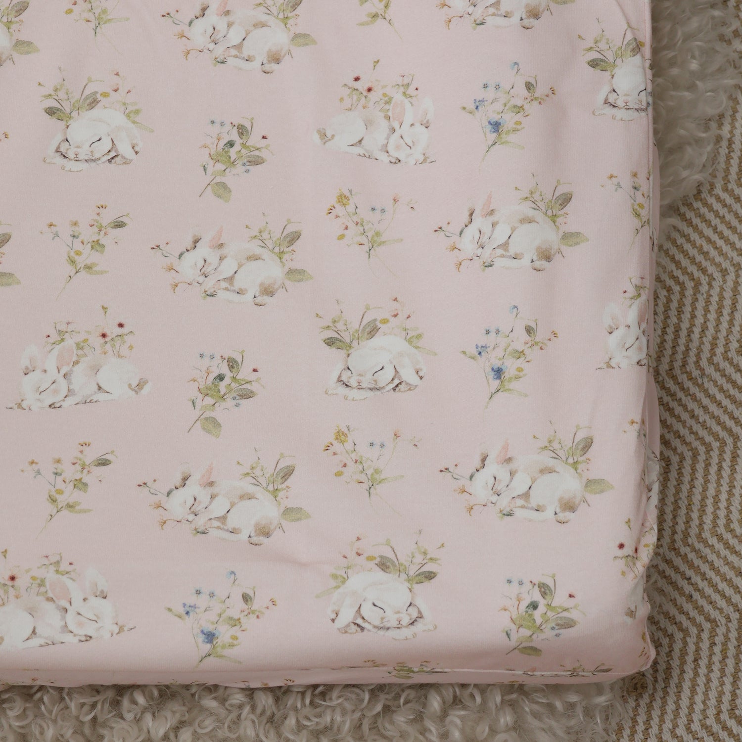 Sleeping Bunny Waterproof Change Pad Cover