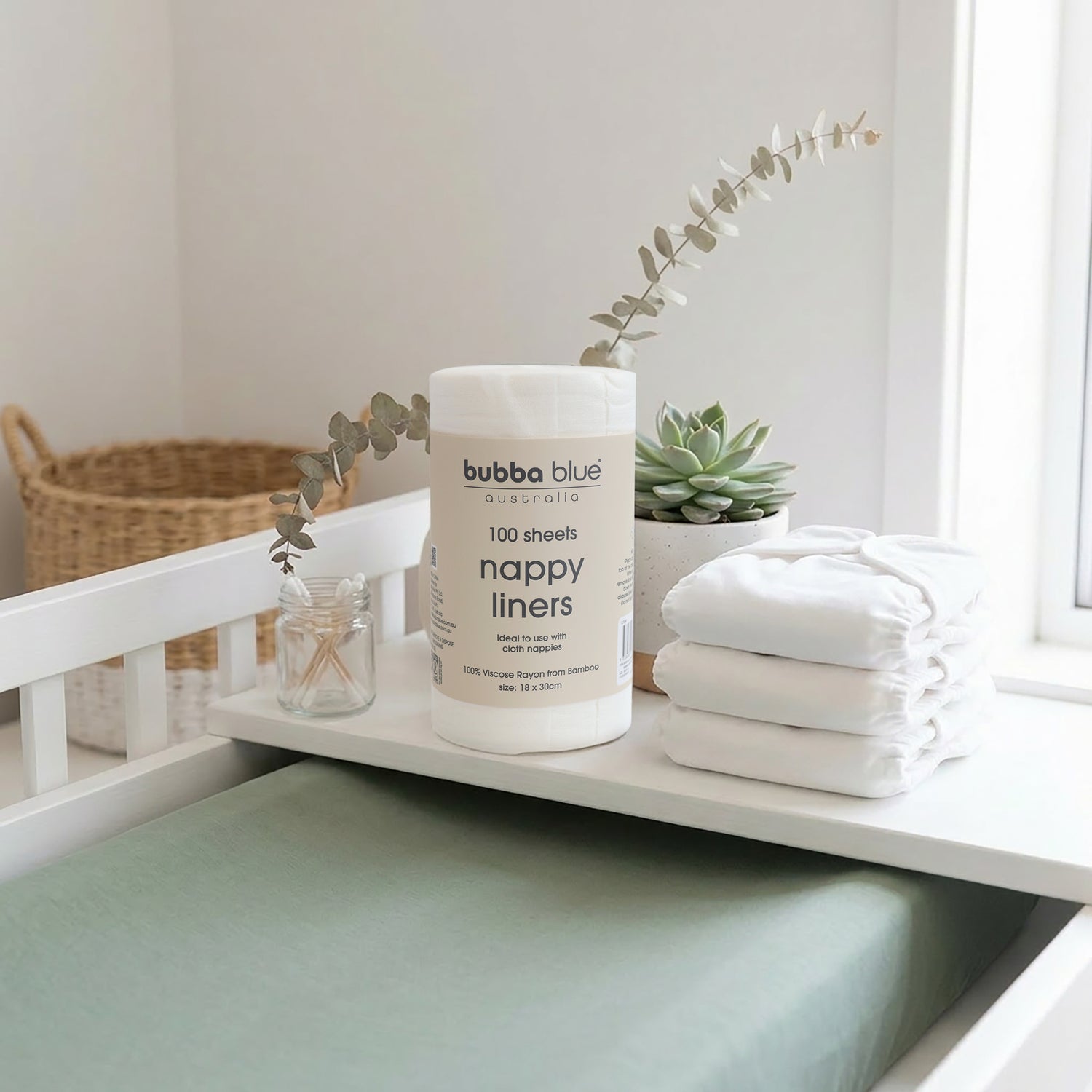 Bamboo White 100 sheets Bamboo Nappy Liners
