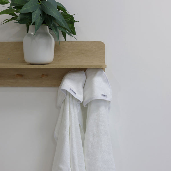 Bamboo White 2pk Hooded Towels