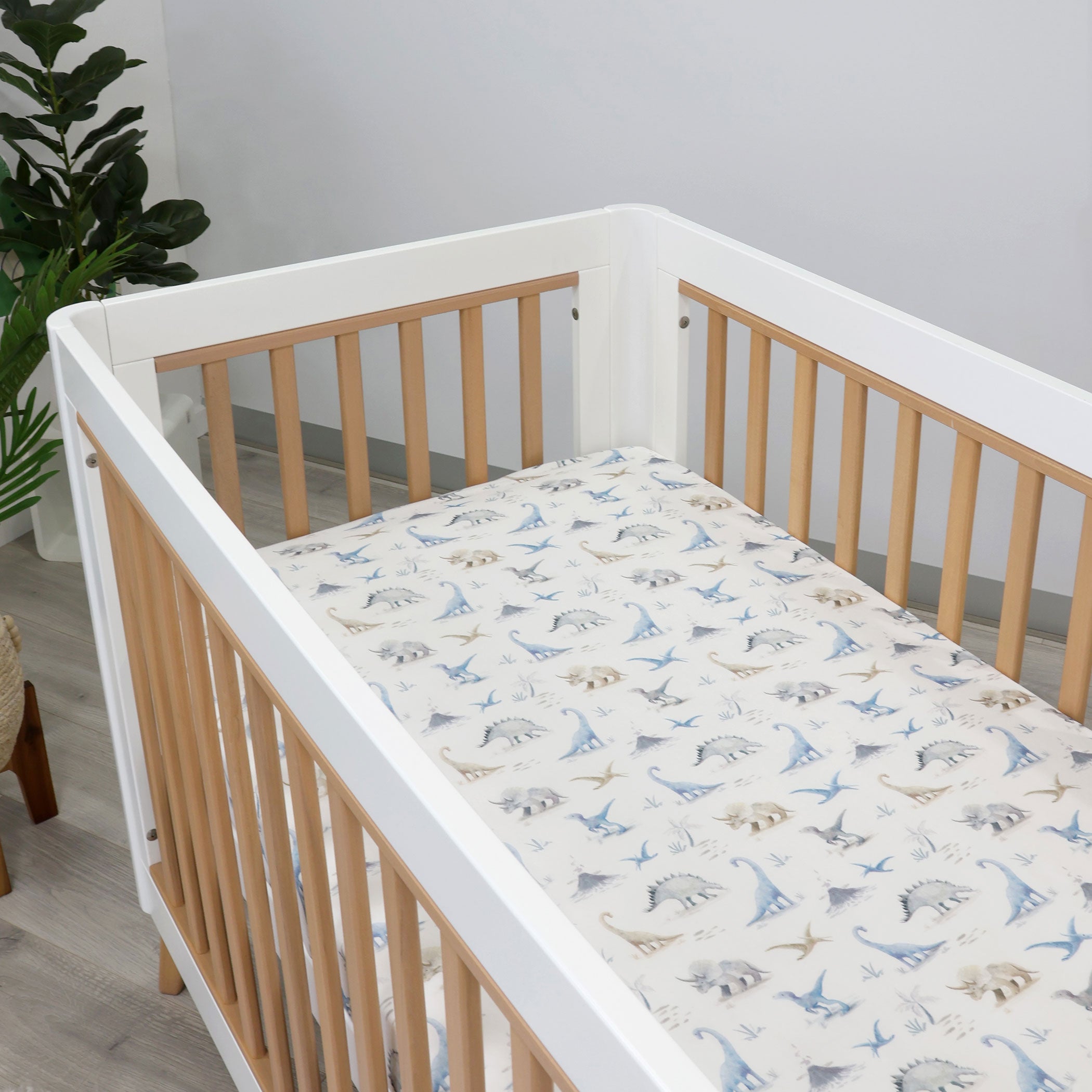 Jurassic Bamboo 2pk Jersey Cot Fitted Sheets