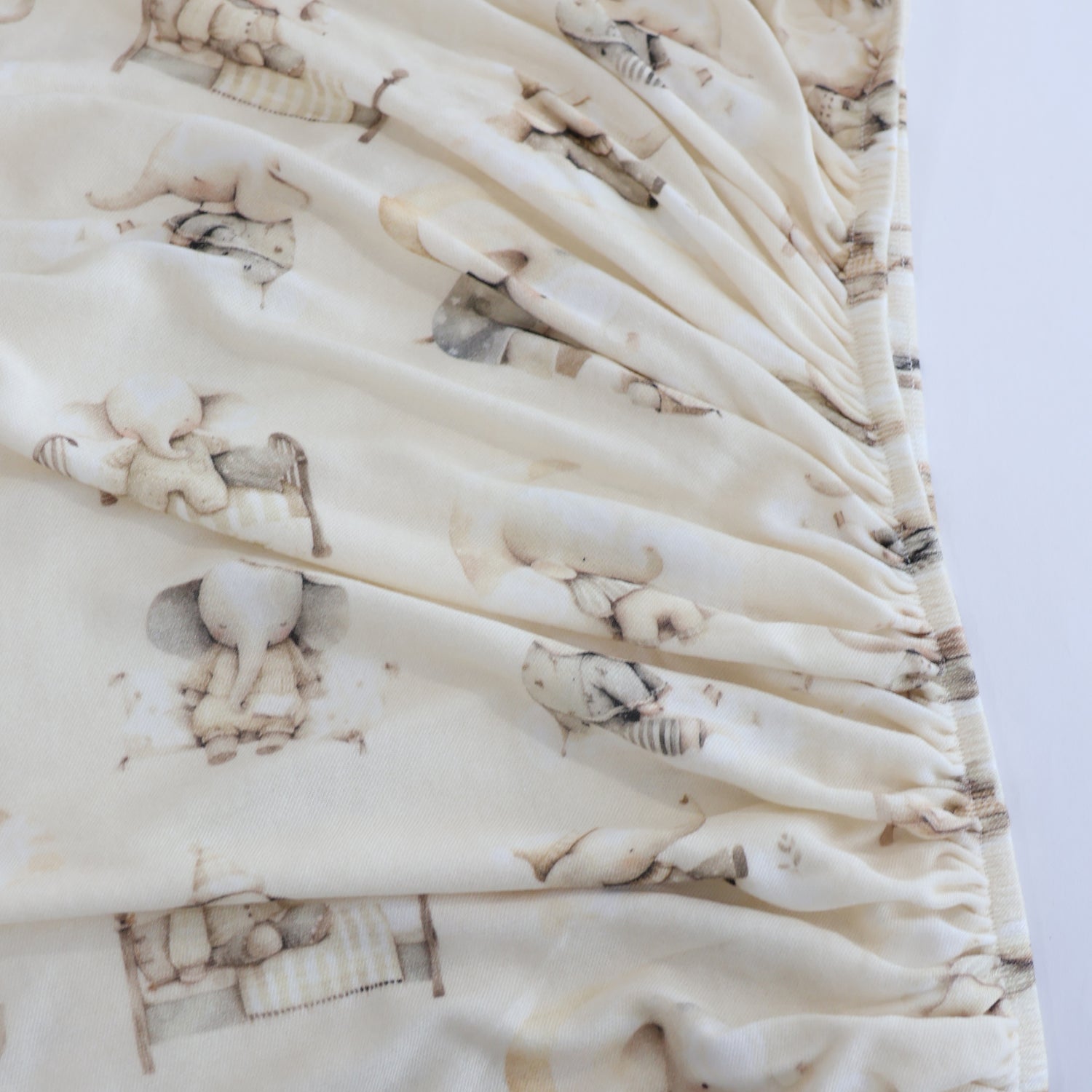 Elephant Bedtime Jersey Cot Fitted Sheet