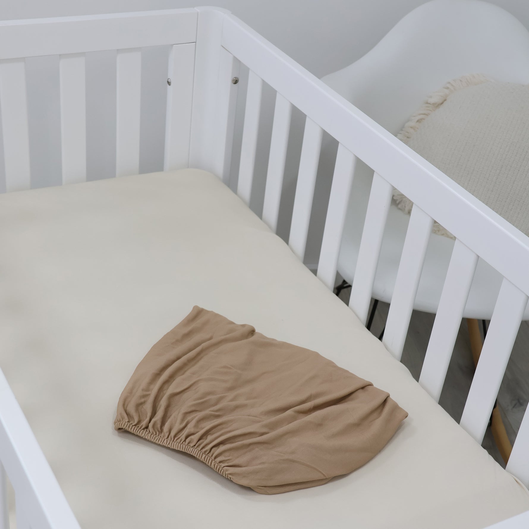 Sundae 2pk Jersey Cot Fitted Sheets - Chestnut - Bubba Blue Australia