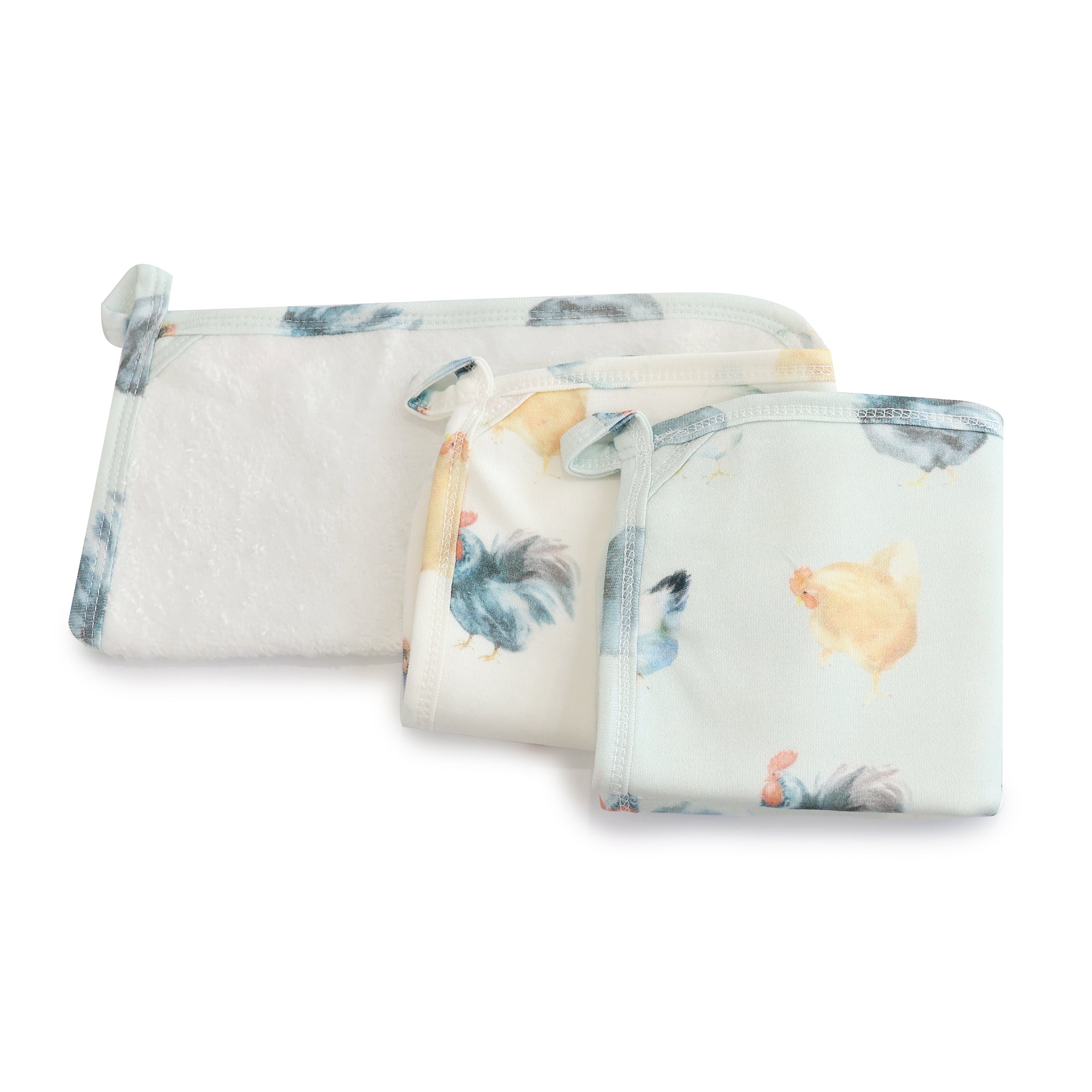 Little Rooster 3pk Wash Cloths