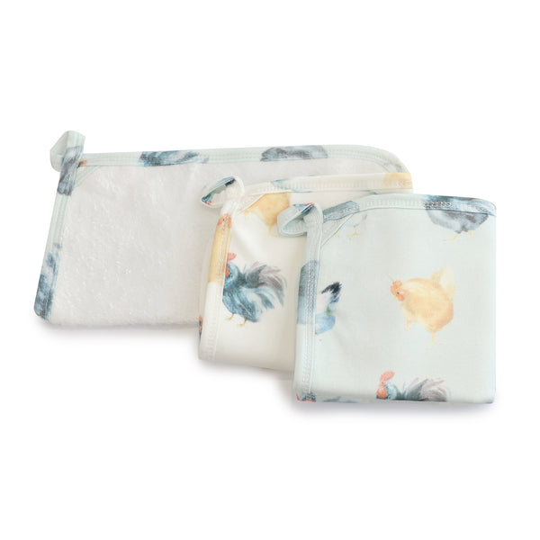 Little Rooster 3pk Wash Cloths