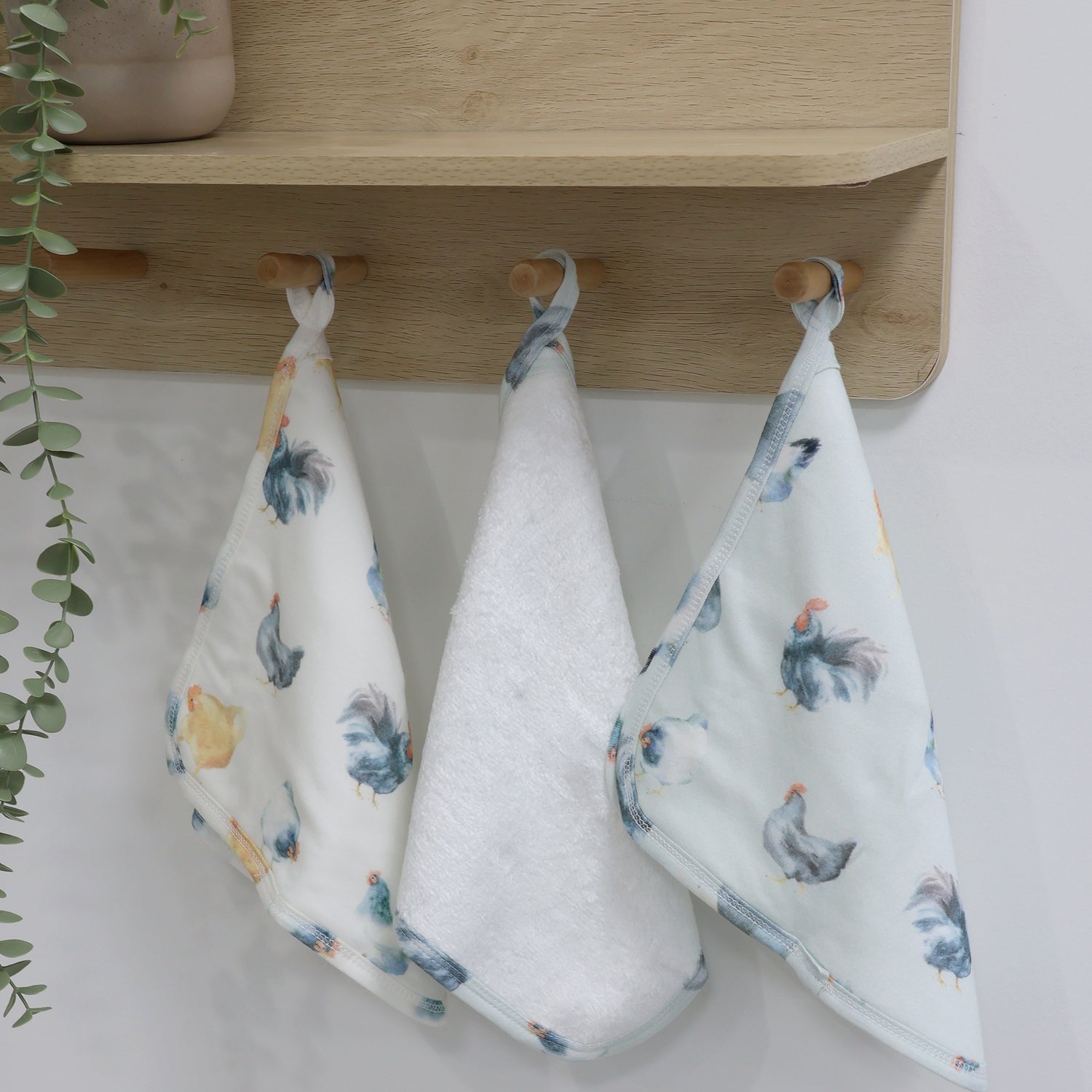 Little Rooster 3pk Wash Cloths