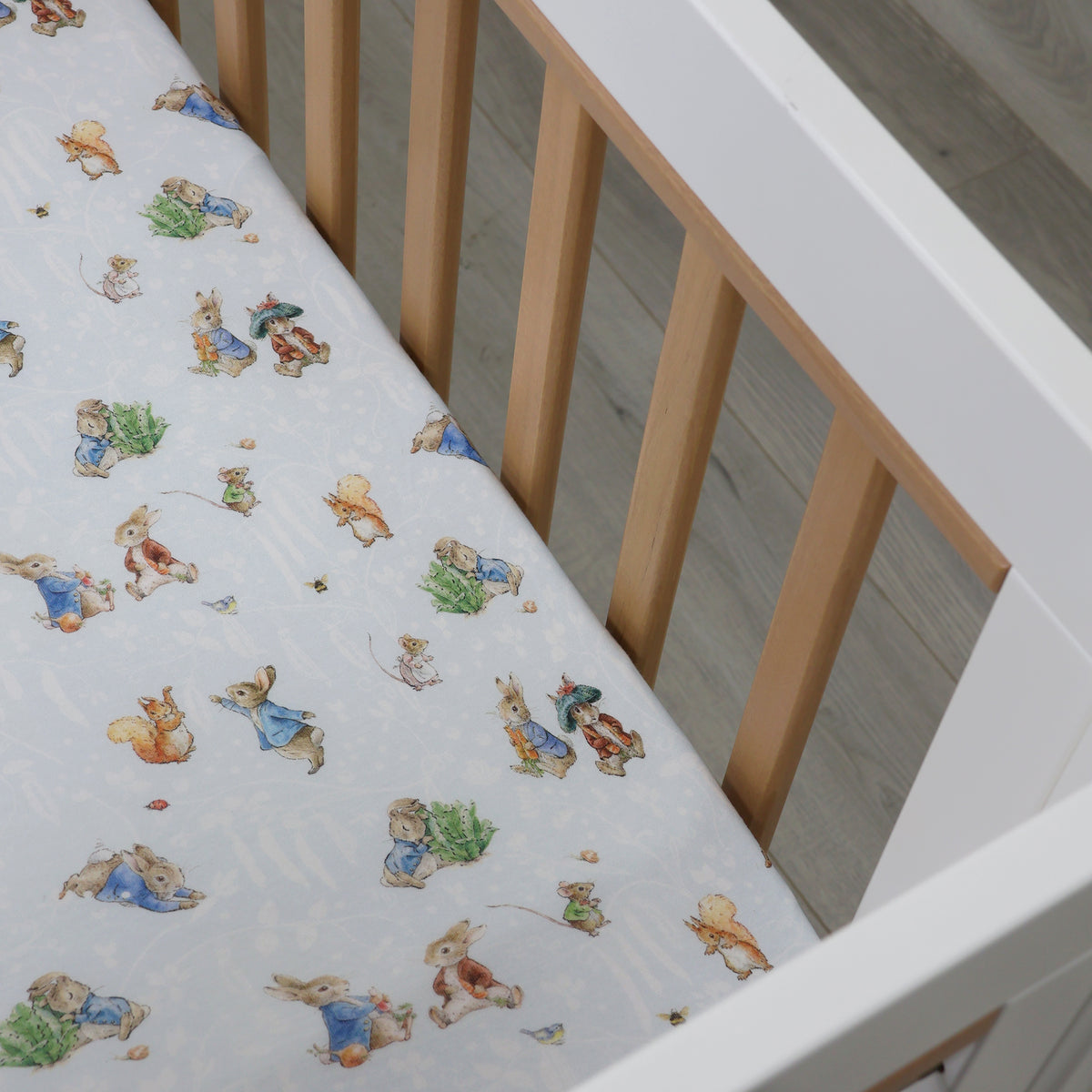 Peter Rabbit & Benjamin Bunny Cot Fitted Sheet | Bubba Blue – Bubba ...