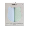 Confetti 2pk Jersey Co Sleeper/Bedside Sleeper Fitted Sheets Blue/Sage