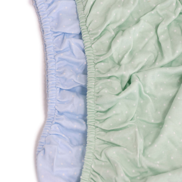Confetti 2pk Jersey Co-sleeper Fitted Sheets Blue/Sage