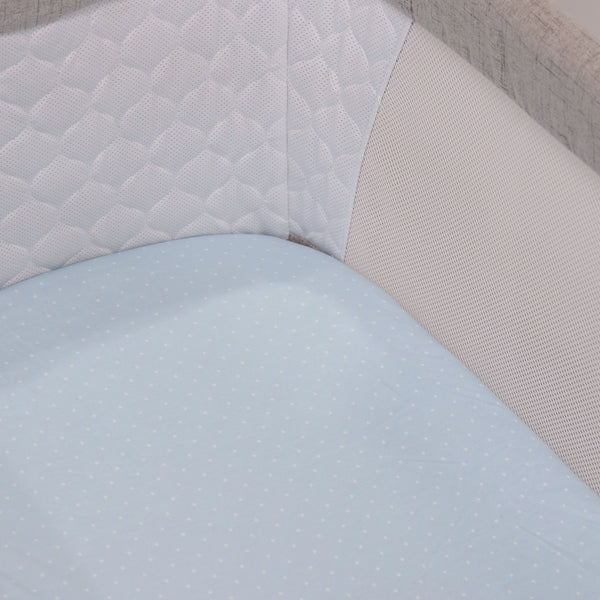 Confetti 2pk Jersey Co-sleeper Fitted Sheets Blue/Sage