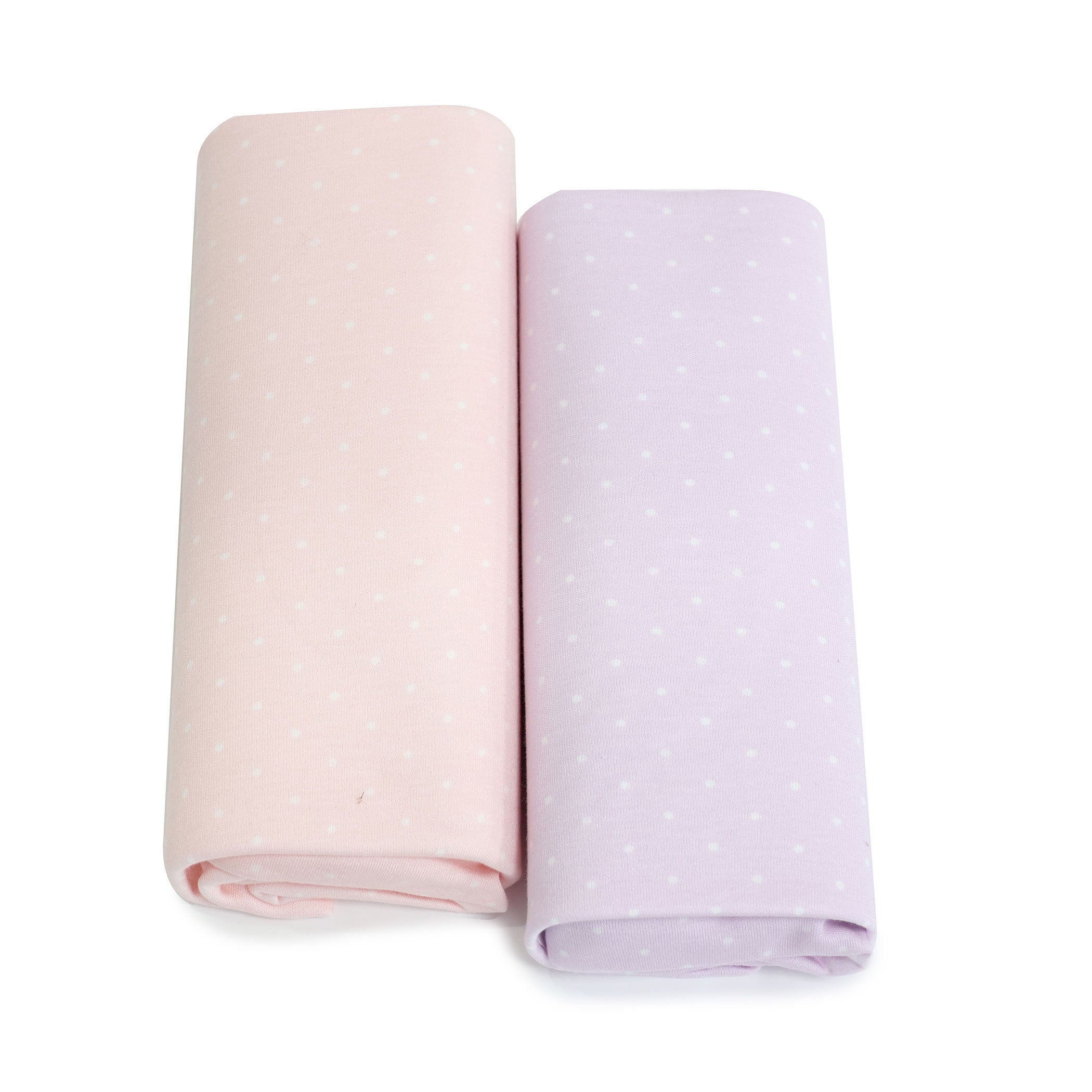 Confetti 2pk Jersey Co-sleeper Fitted Sheets Pink/Lilac