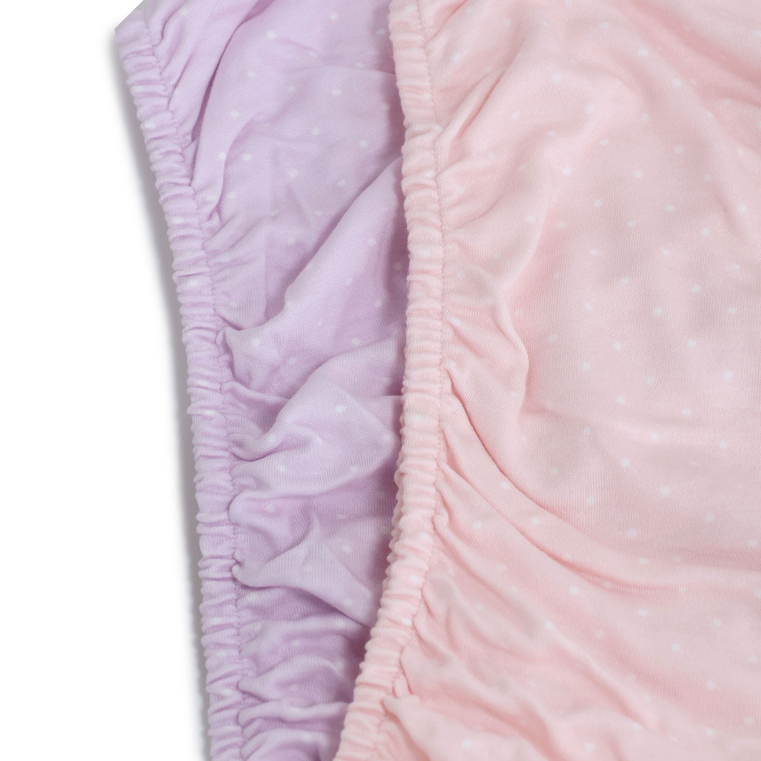 Confetti 2pk Jersey Co Sleeper/Bedside Sleeper Fitted Sheets Pink/Lilac
