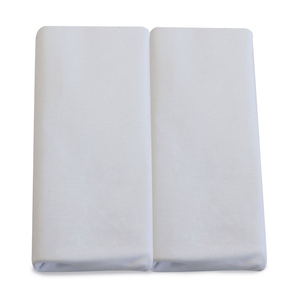 Bamboo White 2pk Co Sleeper/Bedside Sleeper Jersey Fitted sheets